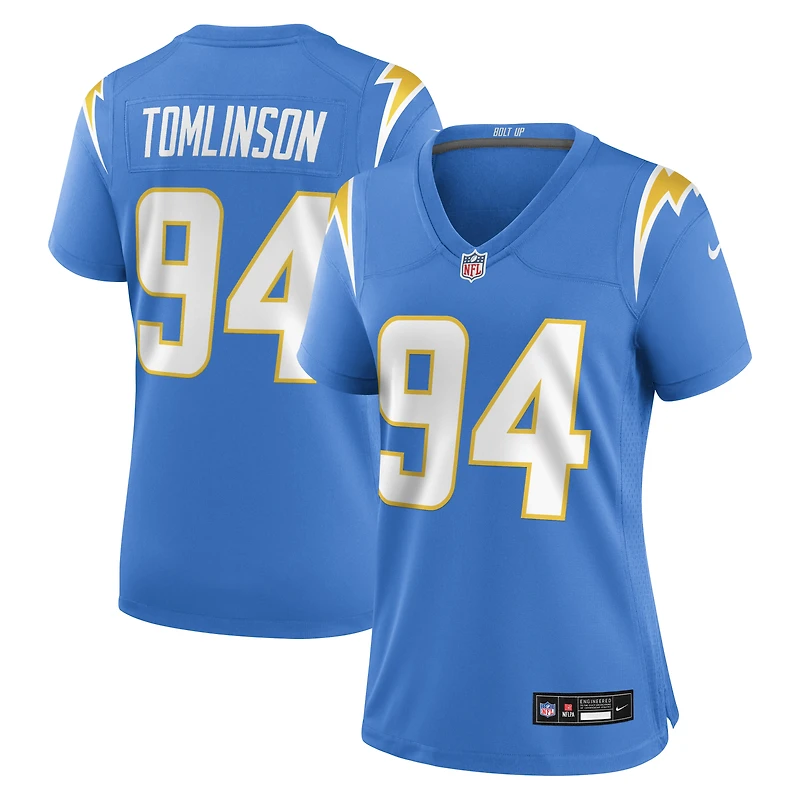 Women's Nike Dalvin Tomlinson Powder Blue Los Angeles Chargers Team Game Jersey