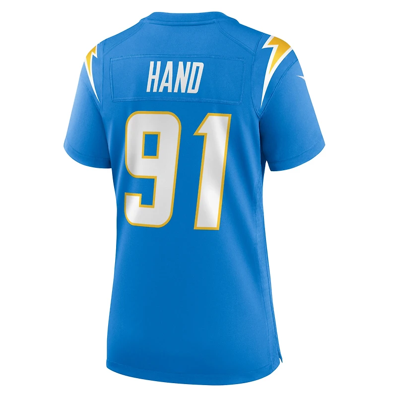 Maillot Nike Da'Shawn Hand pour femme, bleu poudre, Los Angeles Chargers Team Game