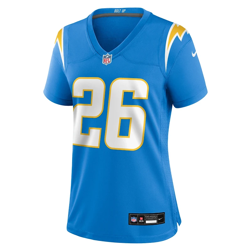 Maillot Nike Donte Jackson bleu poudre pour femme des Los Angeles Chargers