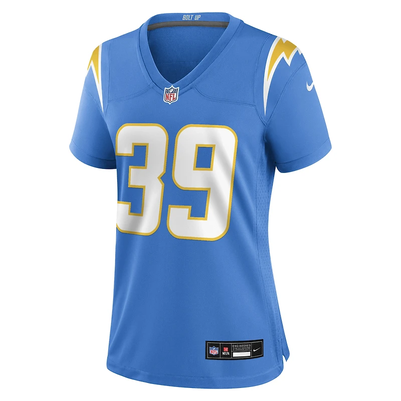 Maillot Nike Eric Rogers bleu poudre pour femme des Los Angeles Chargers
