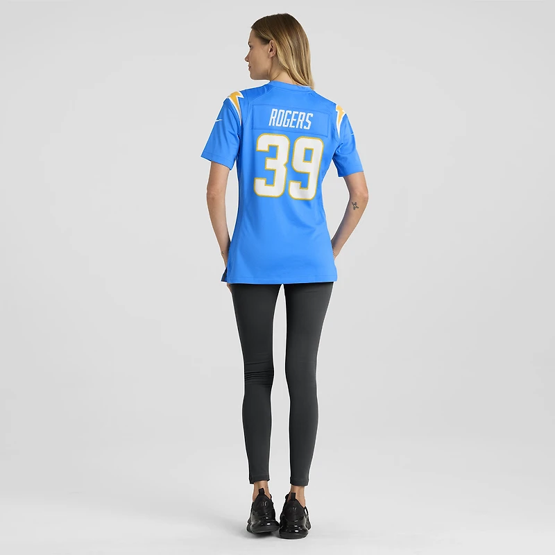 Women's Nike Eric Rogers Powder Blue Los Angeles Chargers Team Game Jersey