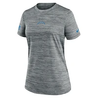 T-shirt Nike gris Los Angeles Chargers Sideline Velocity Dri-FIT pour femme