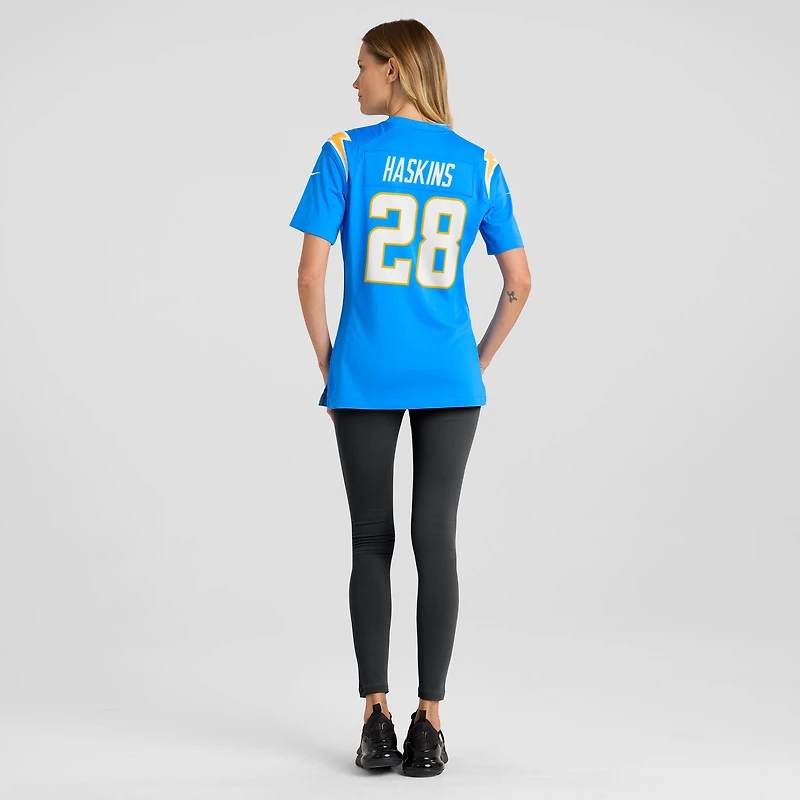 Women's Nike Hassan Haskins Powder Blue Los Angeles Chargers Game Jersey