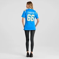 Maillot de match Nike Jake Slaughter bleu poudré pour femme, Los Angeles Chargers