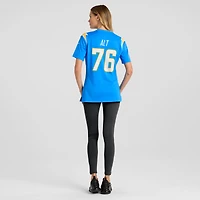 Maillot de jeu joueur Nike Joe Alt Powder Blue Los Angeles Chargers 2024 NFL Draft First Round Pick Player pour femme