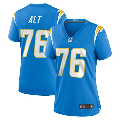 Maillot de jeu joueur Nike Joe Alt Powder Blue Los Angeles Chargers 2024 NFL Draft First Round Pick Player pour femme