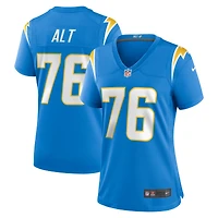Maillot de jeu joueur Nike Joe Alt Powder Blue Los Angeles Chargers 2024 NFL Draft First Round Pick Player pour femme