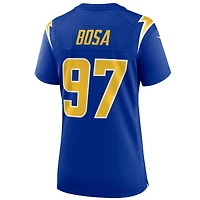 Maillot Nike Joey Bosa Royal Los Angeles Chargers 2e match alternatif pour femme