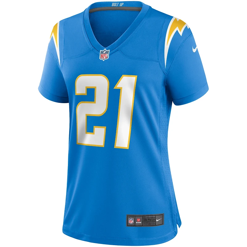 Maillot de joueur retraité du match des Chargers Los Angeles Nike John Hadl pour femme, bleu poudre