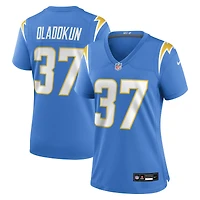 Maillot Nike Jordan Oladokun bleu poudre pour femme des Los Angeles Chargers
