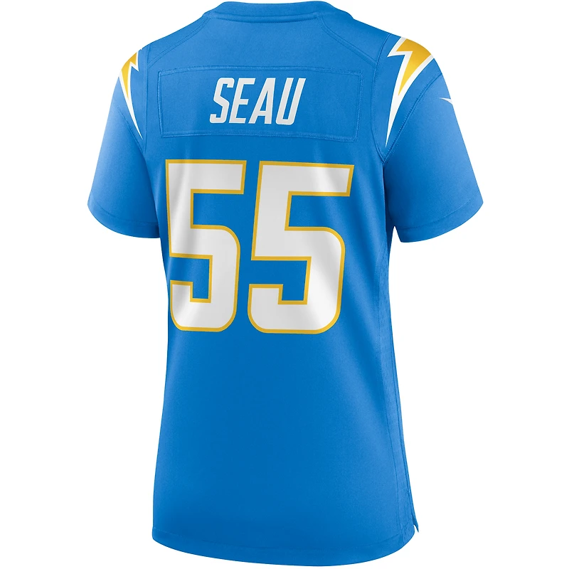 Maillot de joueur retraité du match des Chargers Los Angeles Nike Junior Seau Powder Blue pour femme