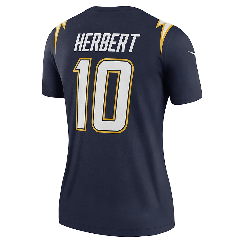 Women's Nike Justin Herbert Navy Los Angeles Chargers Alternate Super Legend Player Performance Top