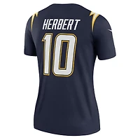 Women's Nike Justin Herbert Navy Los Angeles Chargers Alternate Super Legend Player Performance Top