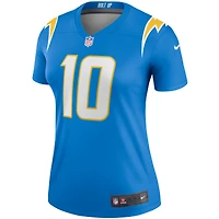 Haut Nike Justin Herbert pour femme, bleu poudre, Legend Player Performance des Los Angeles Chargers