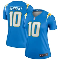 Haut Nike Justin Herbert pour femme, bleu poudre, Legend Player Performance des Los Angeles Chargers