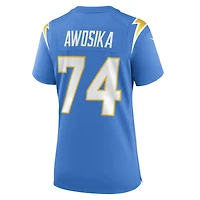 Women's Nike Kayode Awosika  Powder Blue Los Angeles Chargers Team Game Jersey