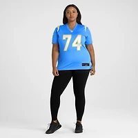Maillot de match Nike Kayode Awosika bleu poudré pour femme, Los Angeles Chargers