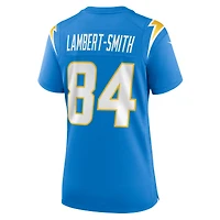Maillot Nike KeAndre Lambert-Smith bleu poudre pour femme des Los Angeles Chargers