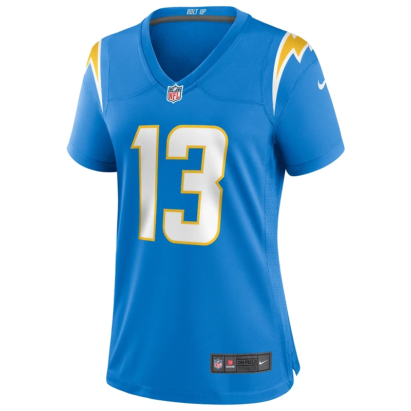 Maillot de match des Chargers Los Angeles Nike Keenan Allen pour femme, bleu poudre