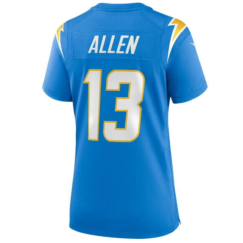 Maillot de match des Chargers Los Angeles Nike Keenan Allen pour femme, bleu poudre