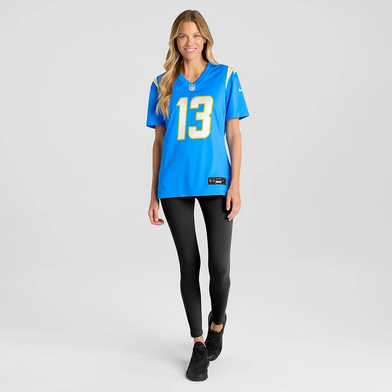 Maillot de match des Chargers Los Angeles Nike Keenan Allen pour femme, bleu poudre