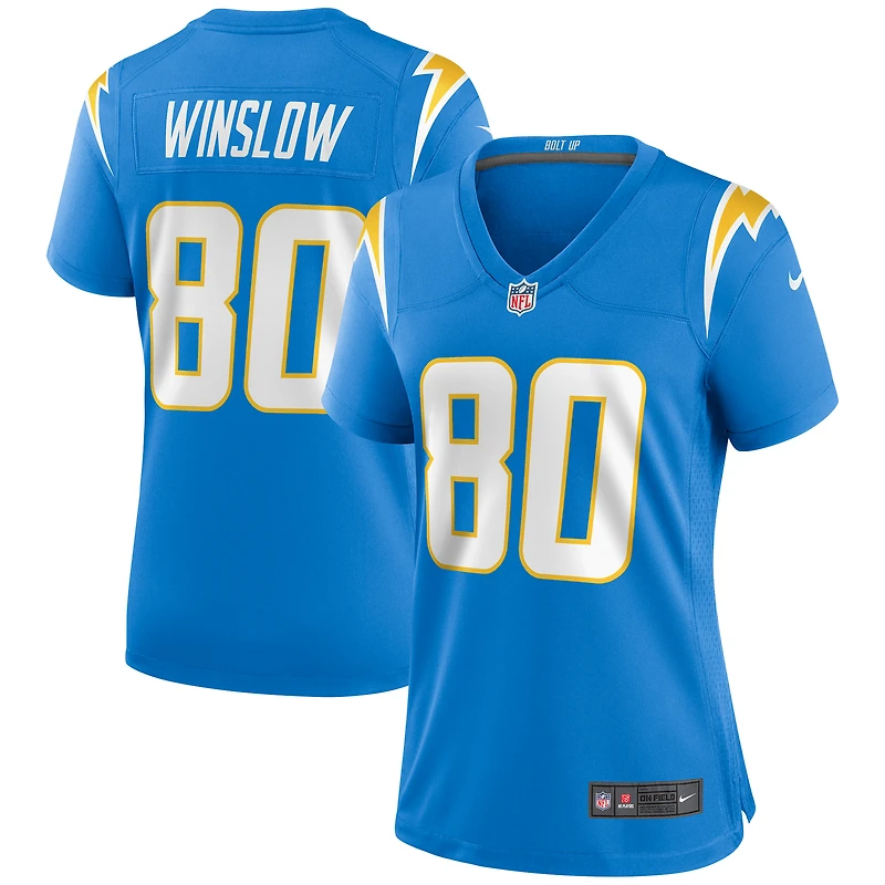 Maillot de joueur retraité Nike Kellen Winslow pour femme, bleu poudre, Los Angeles Chargers Game