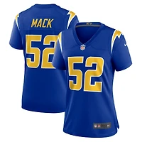 Maillot de match alternatif Nike Khalil Mack Royal Los Angeles Chargers pour femme