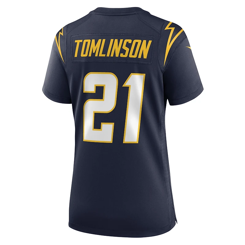 Maillot de joueur retraité Nike LaDainian Tomlinson pour femme, bleu marine, Los Angeles Chargers