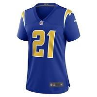 Maillot de match retraité Nike LaDainian Tomlinson Royal Los Angeles Chargers pour femme