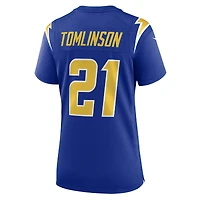 Maillot de match retraité Nike LaDainian Tomlinson Royal Los Angeles Chargers pour femme