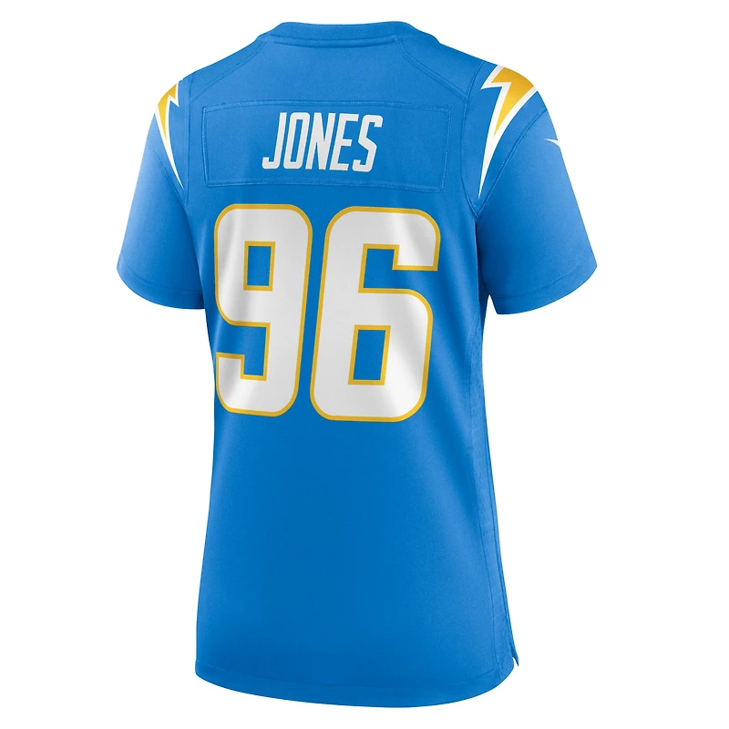 Maillot Nike Naquan Jones bleu poudre pour femme des Los Angeles Chargers