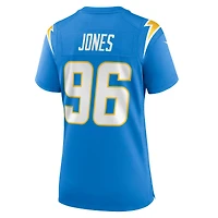 Maillot Nike Naquan Jones bleu poudre pour femme des Los Angeles Chargers