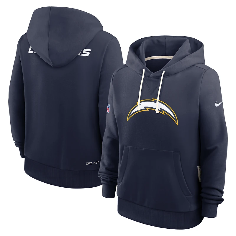 Sweat à capuche Nike Dri-FIT Standard Issue bleu marine des Los Angeles Chargers pour femme