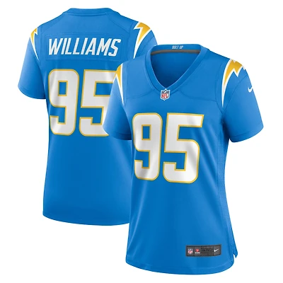 Maillot de match l'équipe Nike Nicholas Williams des Chargers Los Angeles pour femme, bleu poudre