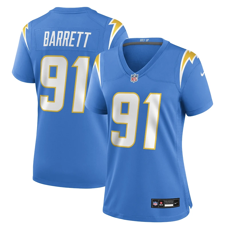 Women's Nike Nick Barrett Powder Blue Los Angeles Chargers Team Game Jersey
