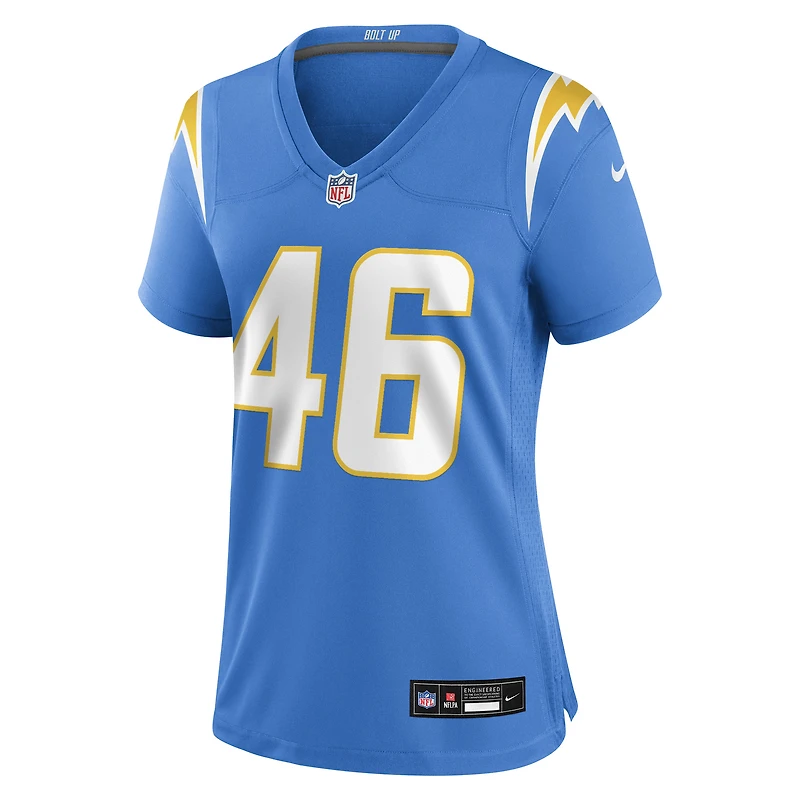 Women's Nike Nikko Reed Powder Blue Los Angeles Chargers Team Game Jersey