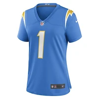 Maillot de match des Chargers Los Angeles Nike numéro 1 Mom Powder Blue pour femme