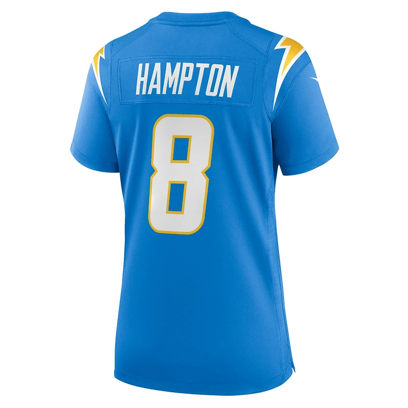 Women's Nike Omarion Hampton Powder Blue Los Angeles Chargers Team Game Jersey