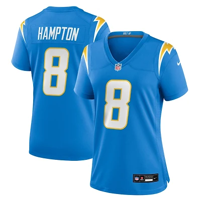 Women's Nike Omarion Hampton  Powder Blue Los Angeles Chargers Team Game Jersey