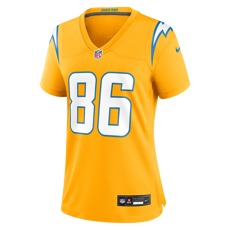 Women's Nike Oronde Gadsden  Gold Los Angeles Chargers Alternate Charger Power Game Jersey