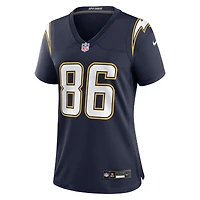 Maillot de match Nike Oronde Gadsden bleu marine pour femme, Los Angeles Chargers, version alternative 2 Super Chargers