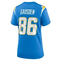 Maillot Nike Oronde Gadsden bleu poudre pour femme des Los Angeles Chargers