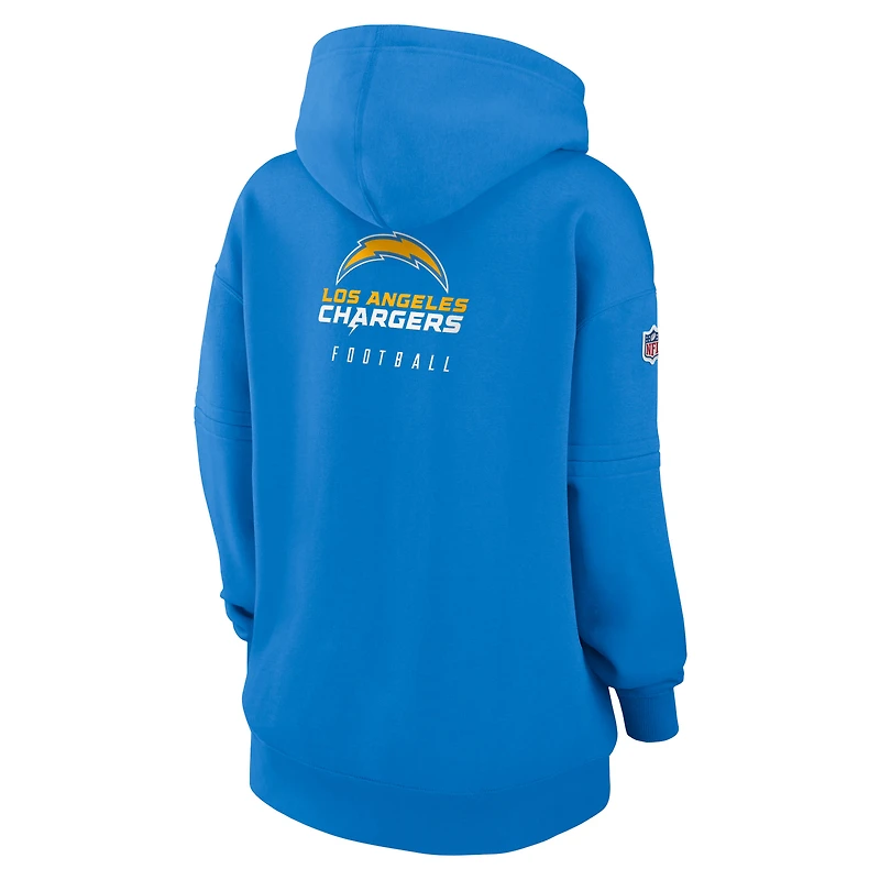Sweat à capuche en molleton Sideline Club des Los Angeles Chargers 2023 Nike Powder Blue pour femme