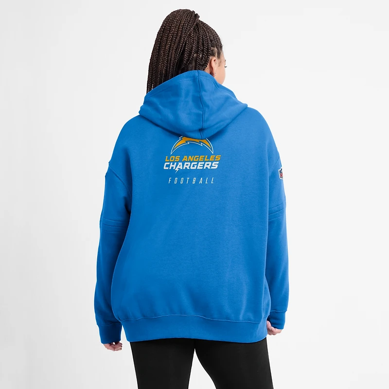 Sweat à capuche en molleton Sideline Club des Los Angeles Chargers 2023 Nike Powder Blue pour femme