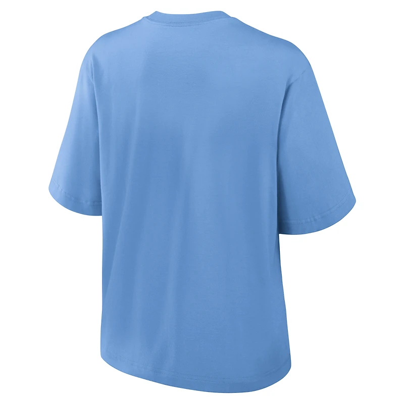 T-shirt Nike bleu poudre Los Angeles Chargers Glory Arch Boxy pour femme