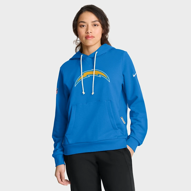 Women's Nike Powder Blue Los Angeles Chargers Sideline Standard Issue Initial Home Dri-FIT Hoodie