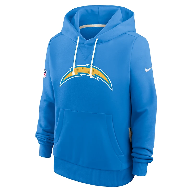 Women's Nike Powder Blue Los Angeles Chargers Sideline Standard Issue Initial Home Dri-FIT Hoodie