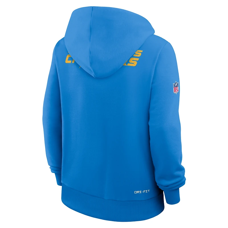 Women's Nike Powder Blue Los Angeles Chargers Sideline Standard Issue Initial Home Dri-FIT Hoodie