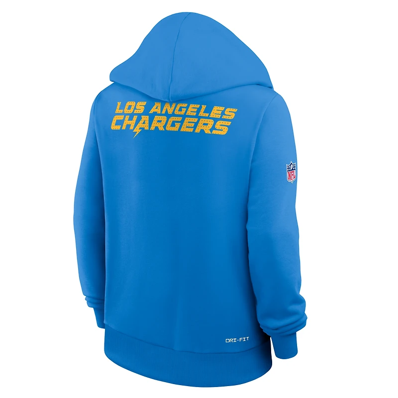 Women's Nike Powder Blue Los Angeles Chargers Sideline Standard Issue Initial Home Dri-FIT Hoodie