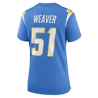 Women's Nike Rashad Weaver  Powder Blue Los Angeles Chargers Team Game Jersey